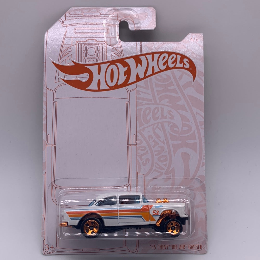 Hot Wheels Mainline - 2020 52nd Anniversary - Pearl & Chrome ‘55 Chevy Bel Air Gasser
