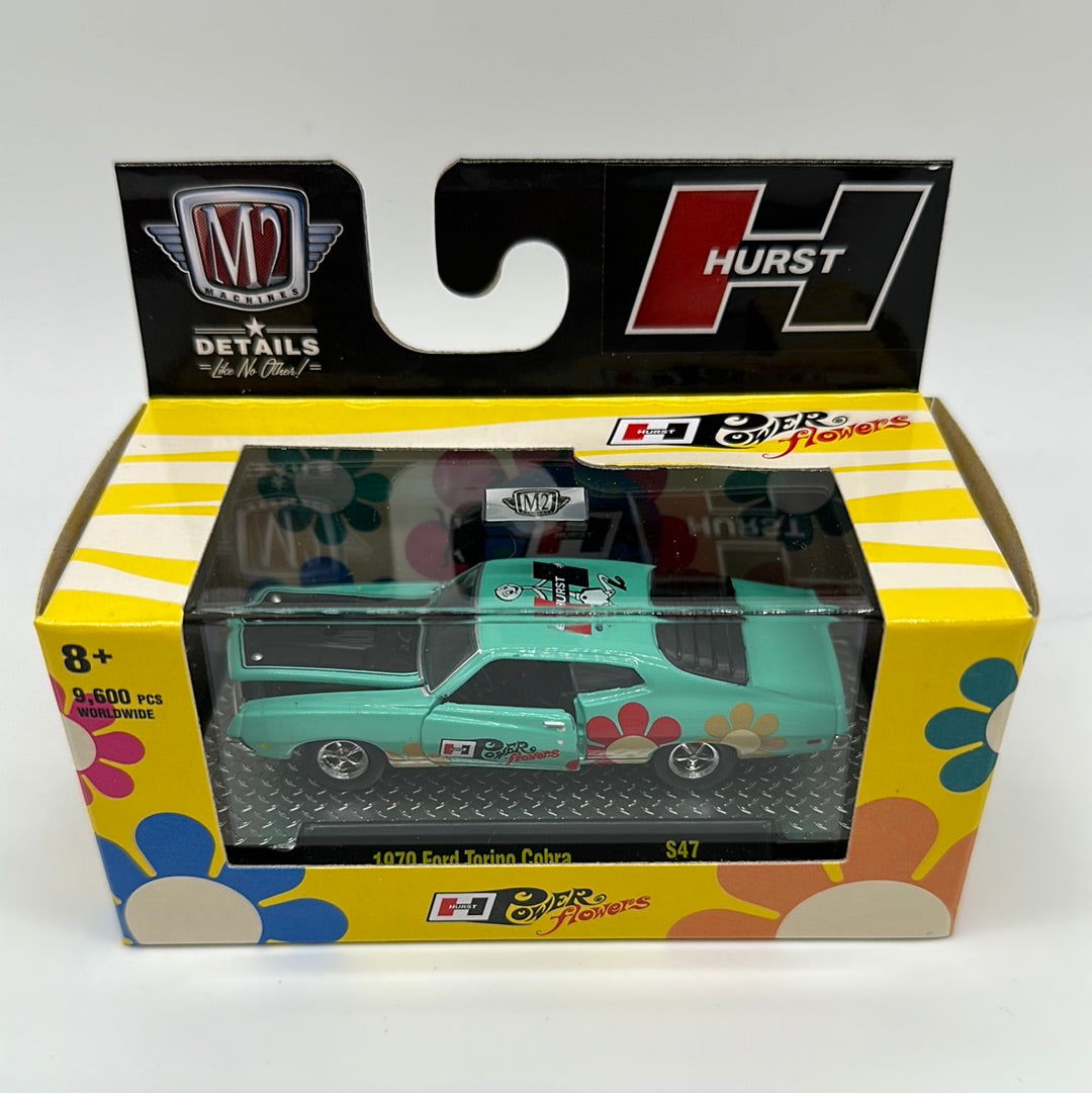 M2 Machines Acrylic Boxed Car - Hurst Power Flowers Series S47 - 1970 Ford Torino Cobra