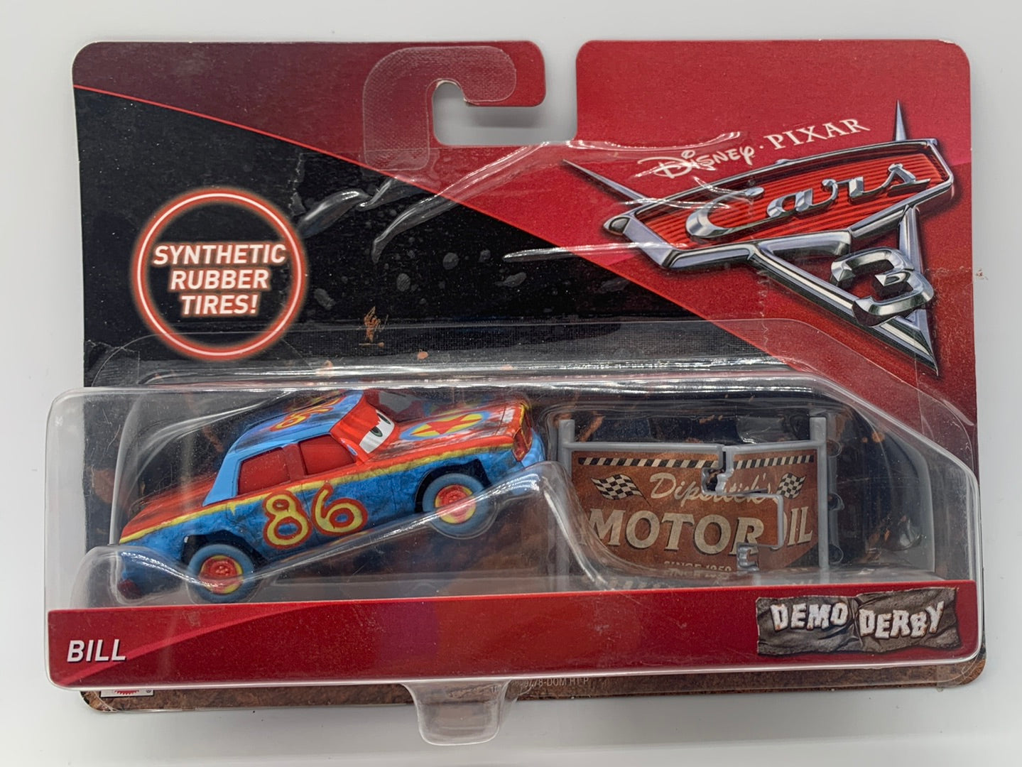 Disney Pixar Cars Movie - Cars 3 Thunder Hollow Demo Derby Bill with Rubber Tires