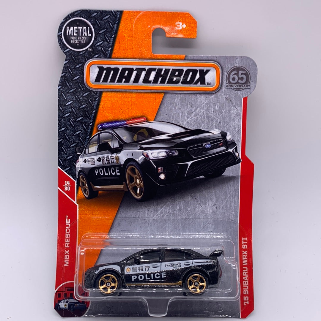 Matchbox Mainline - 2018 #67/125 - MBX Rescue ‘15 Subaru WRX STI Police Car