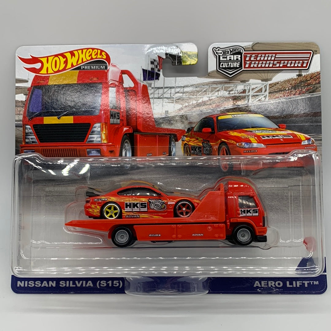 Hot Wheels Car Culture Team Transport - #40 - Nissan Silvia (S15) & Aero Lift