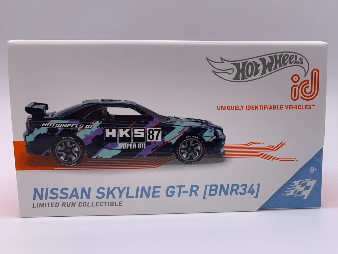 Hot Wheels Boxed Series 2 ID Car - HW Speed Graphics - (HKS) Nissan Skyline GT-R (BNR34)