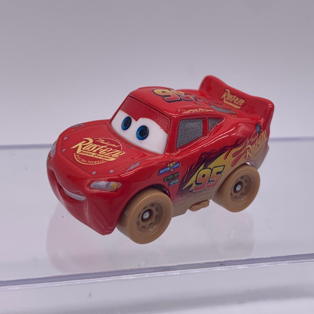 Disney Pixar Cars Movie Metal Mini Racers - Loose Muddy Lightning McQueen