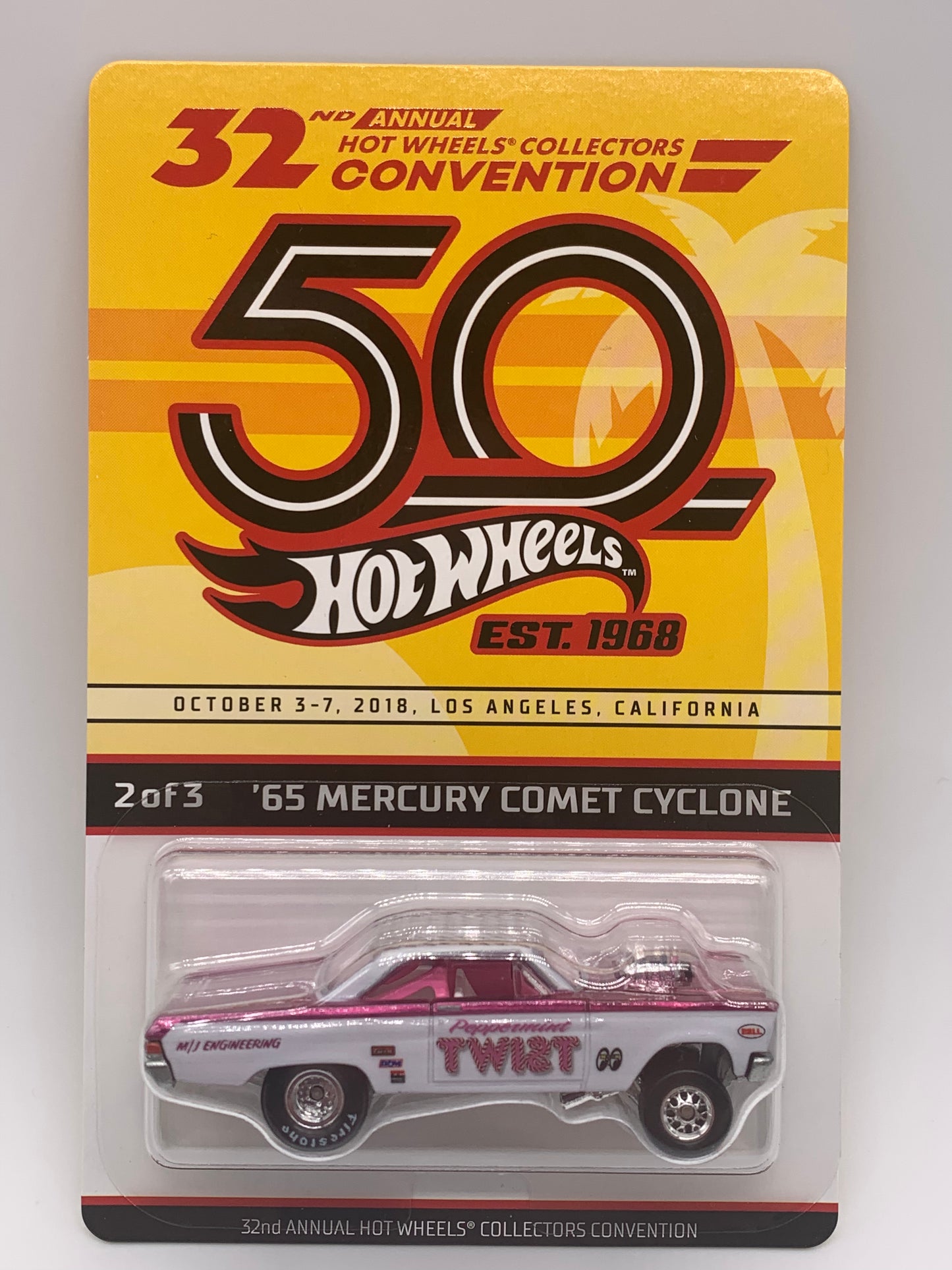 Hot Wheels 32nd Annual Collector’s Convention - 2018 Los Angeles, California - Peppermint Twist ‘65 Mercury Comet Cyclone
