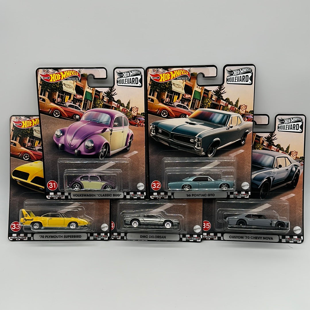 Hot Wheels Premium - Walmart Boulevard Series Mix G (#31-35) Set of 5