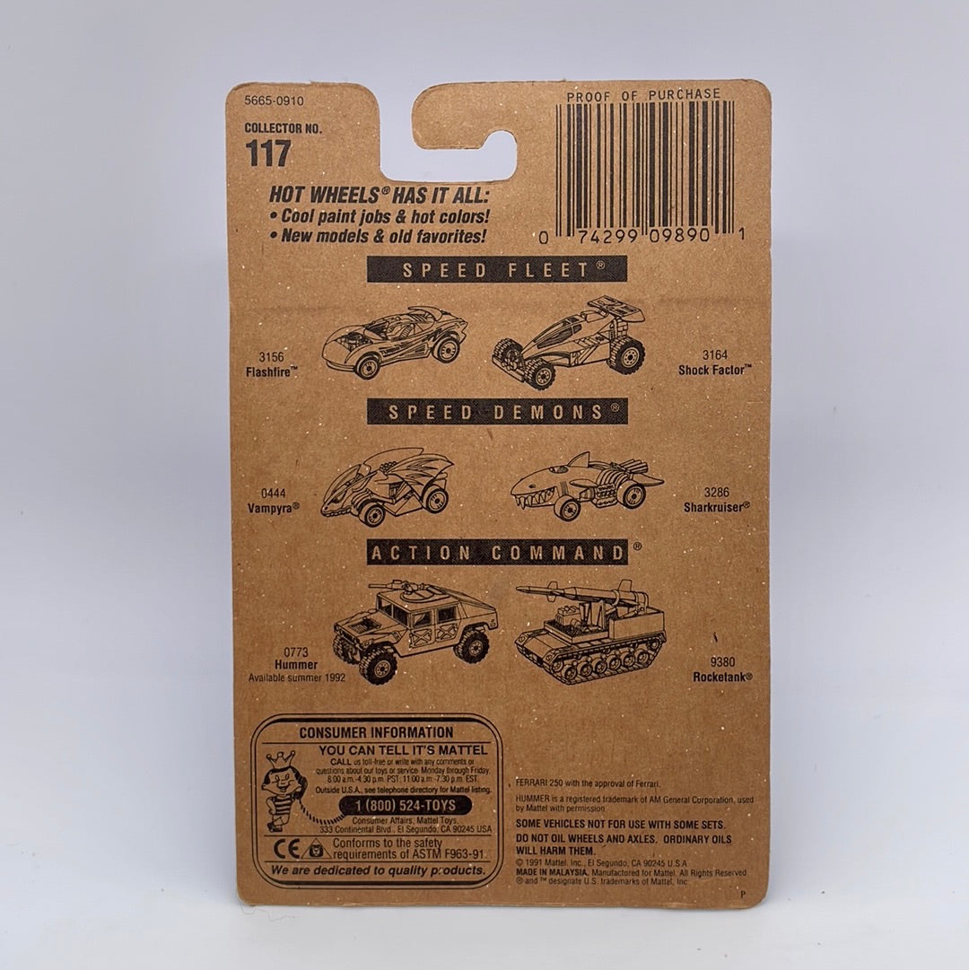 Hot Wheels Mainline - 1991 #117 - Ferrari 250 Yellow
