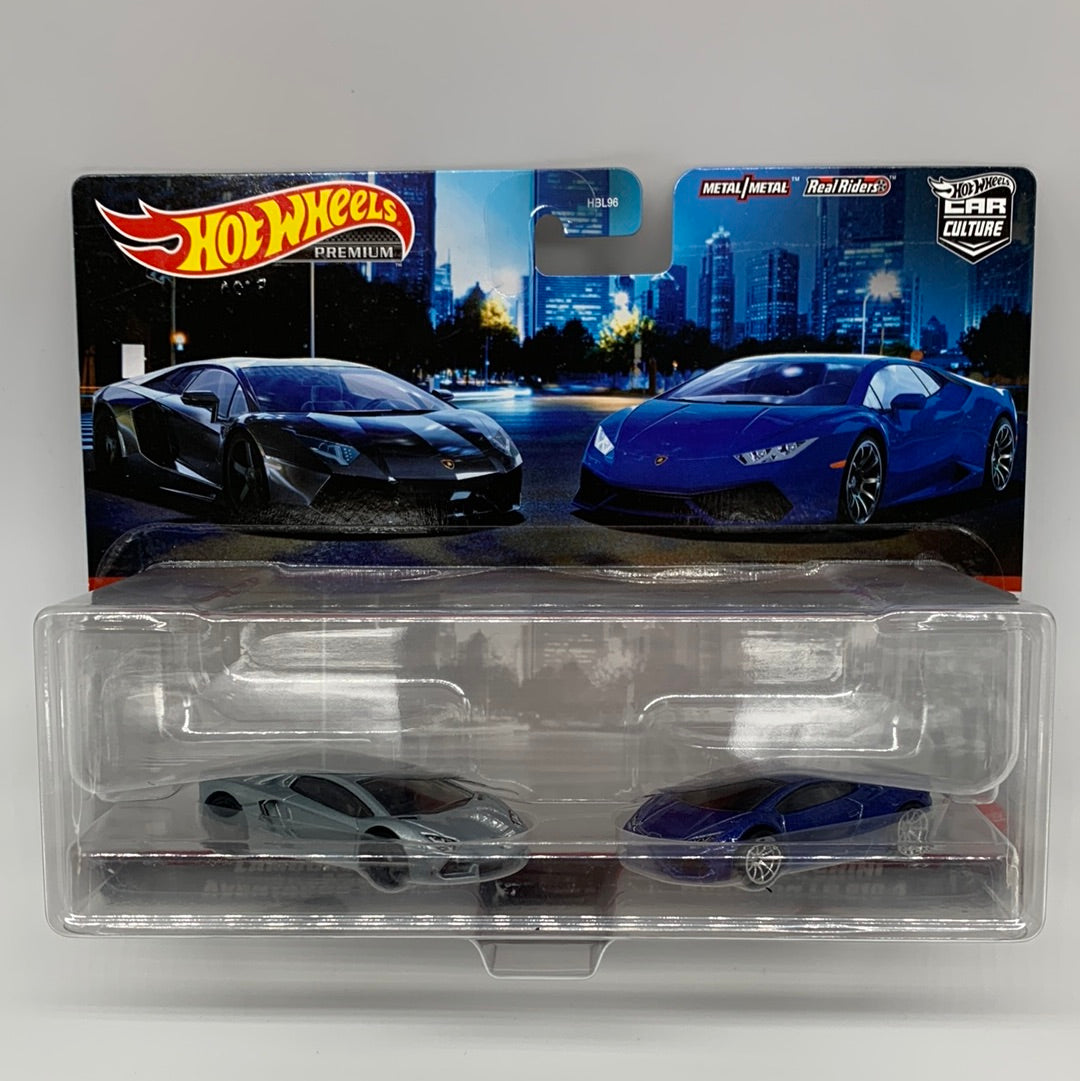 Hot Wheels Car Culture - Target Exclusive Premium 2 Pack - Lamborghini Aventador Coupe & Lamborghini Huracan LP 610-4