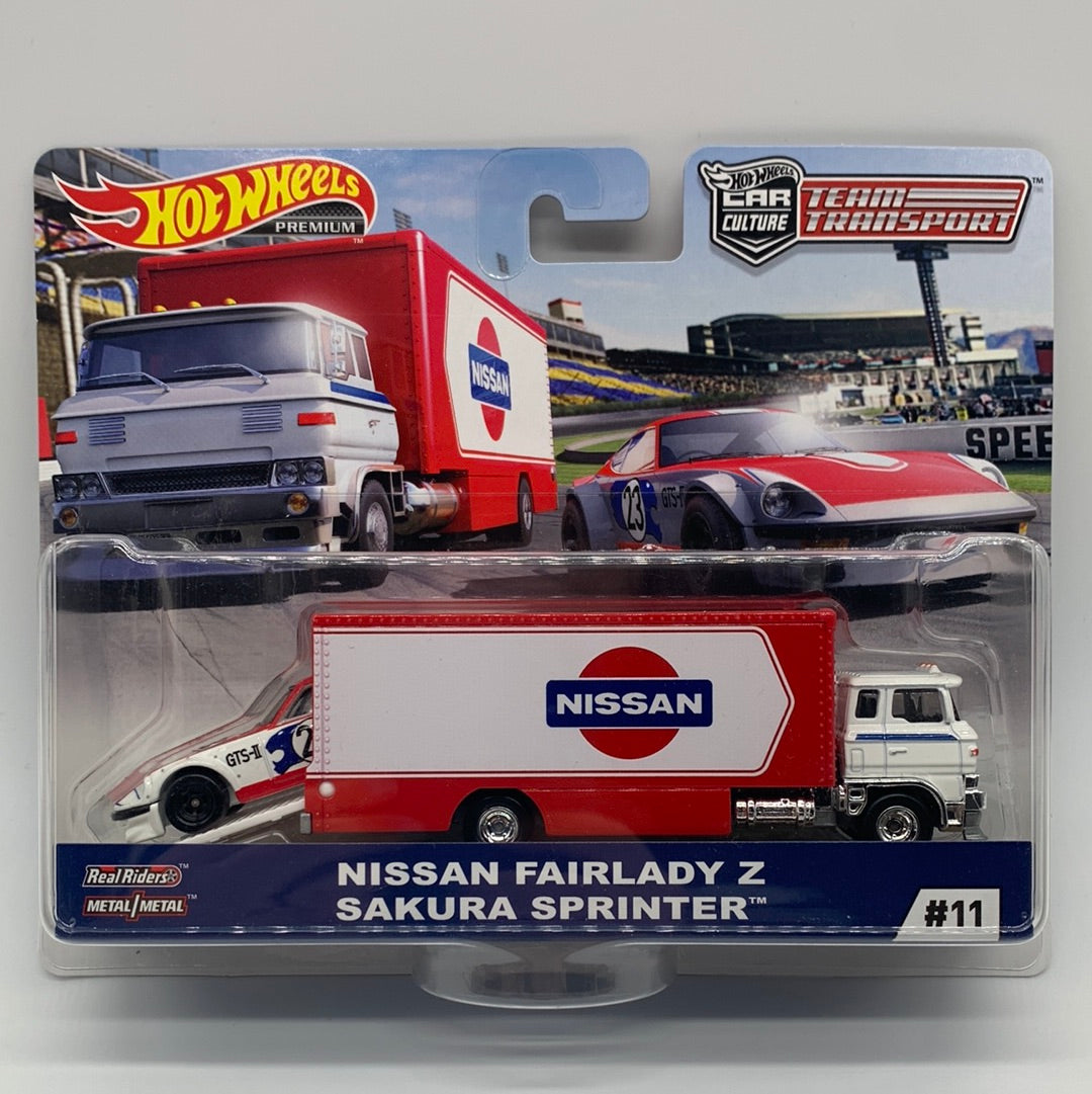 Hot Wheels Car Culture Team Transport - #11 - Nissan Fairlady Z & Sakura Sprinter