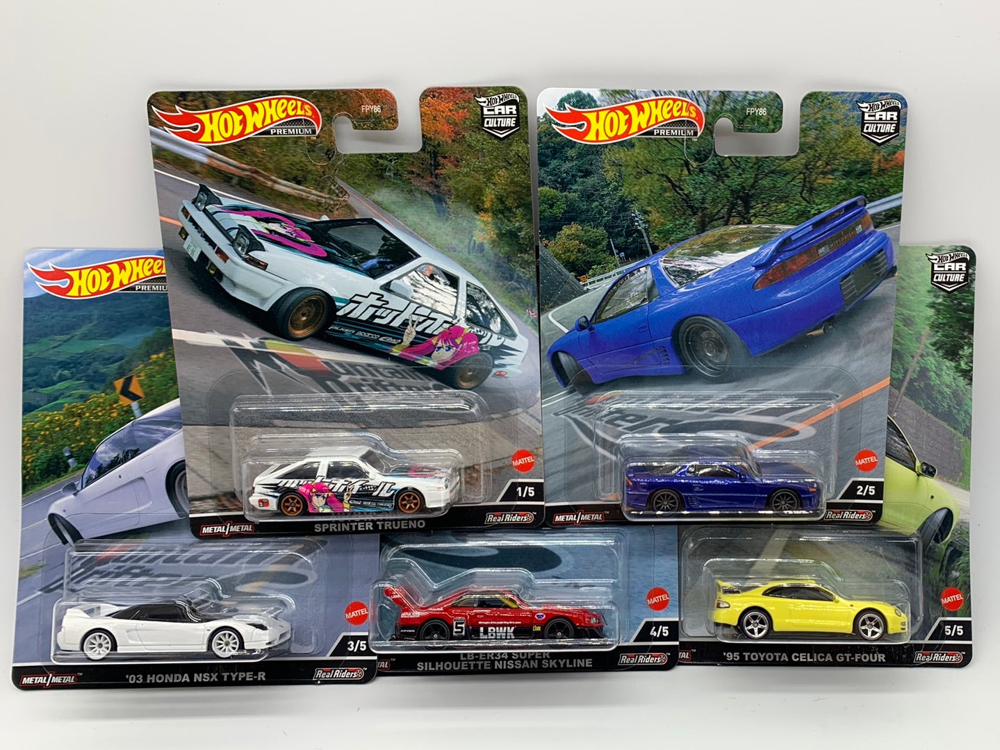 Hot Wheels Car Culture - Mountain Drifters Premium Set of 5