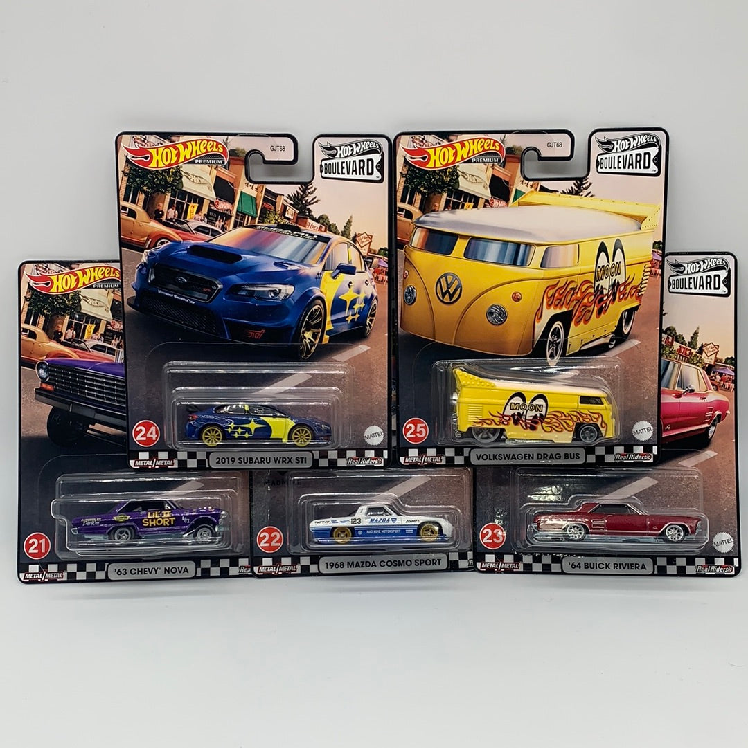 Hot Wheels Premium - Walmart Boulevard Series Mix E (#21-25) Set of 5