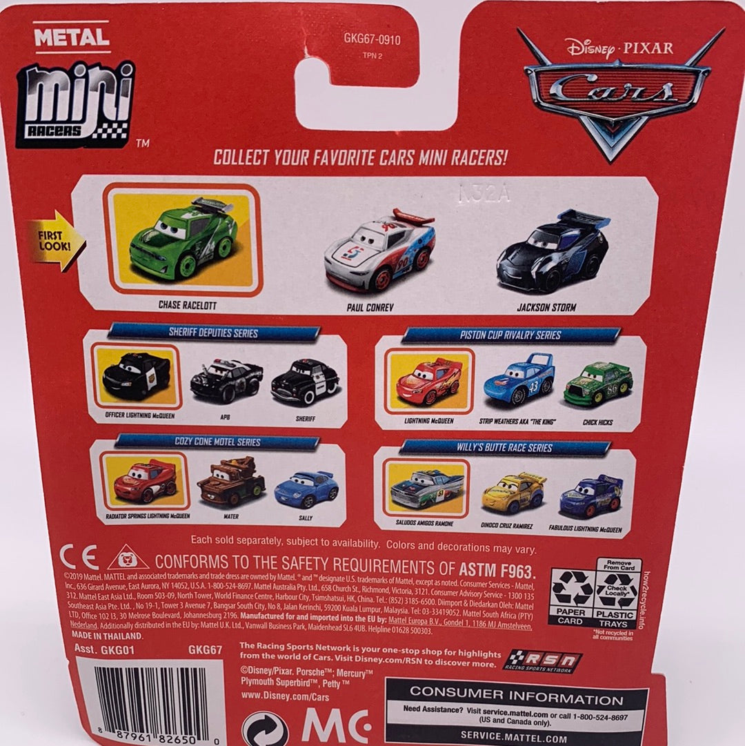 Disney Pixar Cars Movie - Metal Mini Racers 3 Pack - 2020 “Next Gen” Racers Series w/ Chase Racelott