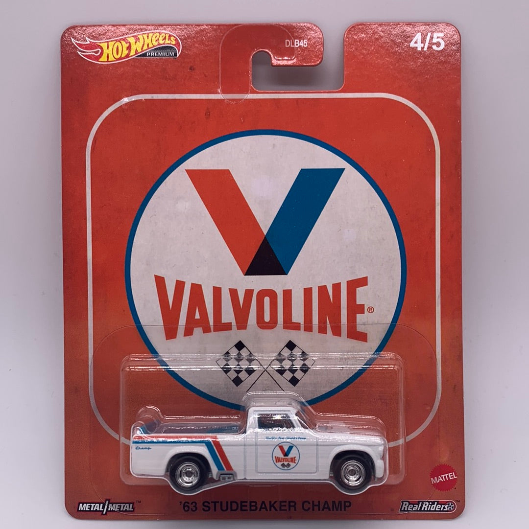 Hot Wheels Premium - Pop Culture 2020 Fuel Series Single - #4/5 - Valvoline ‘63 Studebaker Champ