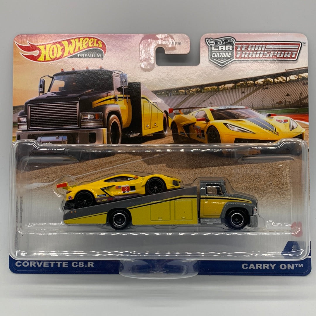 Hot Wheels Car Culture Team Transport - #36 - Corvette C8.R & Carry On