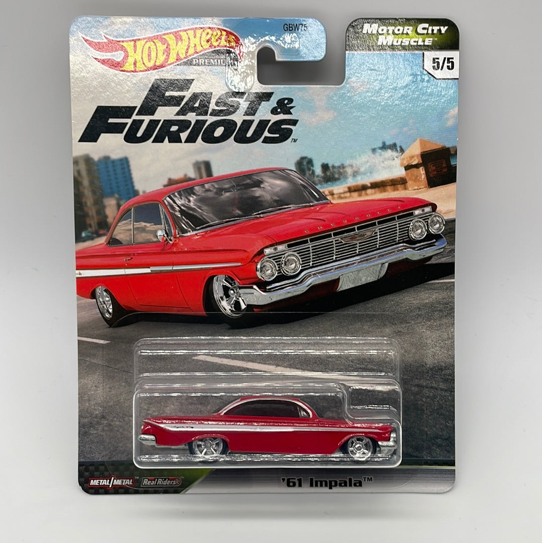 Hot Wheels Premium - Fast & Furious - Motor City Muscle Series # 5/5 - ‘61 Chevy Impala