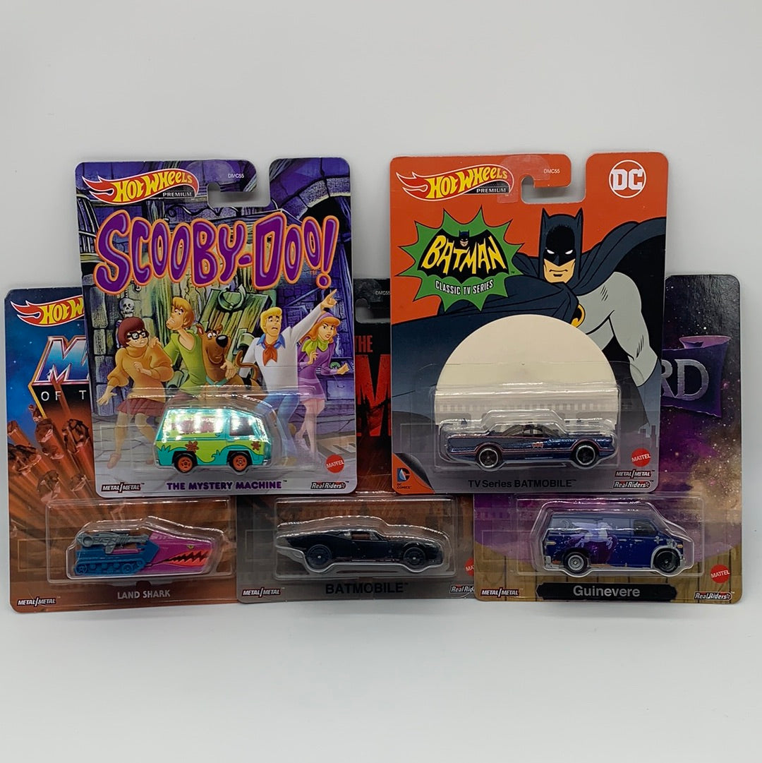 Hot Wheels Premium - Retro Entertainment 2022 Mix G Series - Set of 5