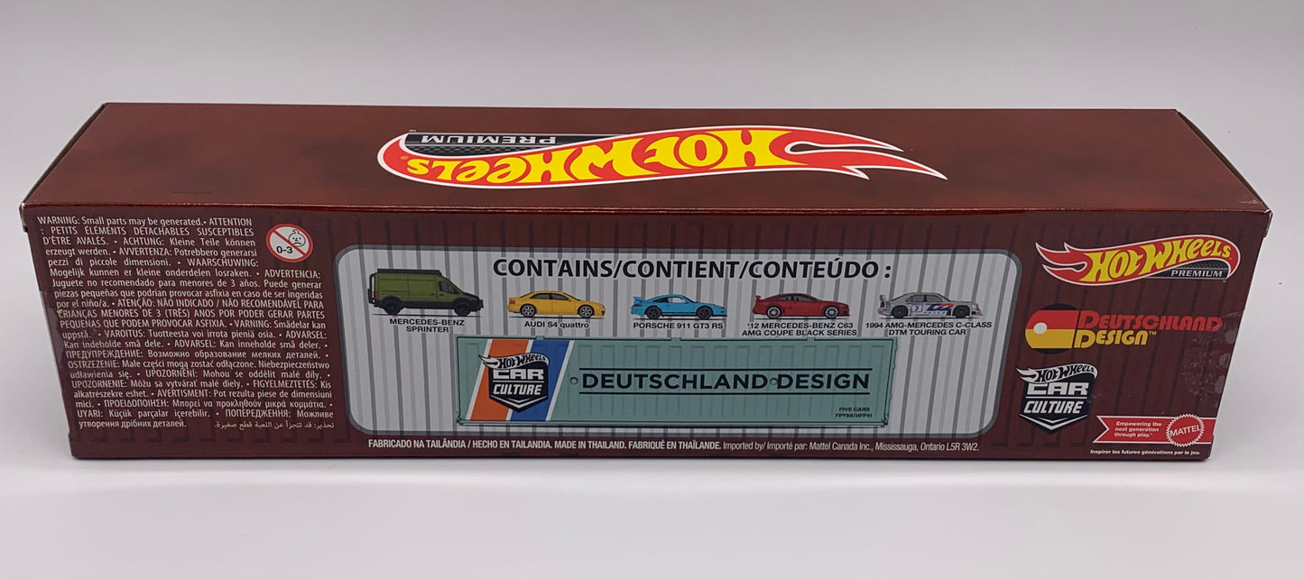 Hot Wheels Car Culture Shipping Cargo Container - Deutschland Design Premium Boxed Set Of 5
