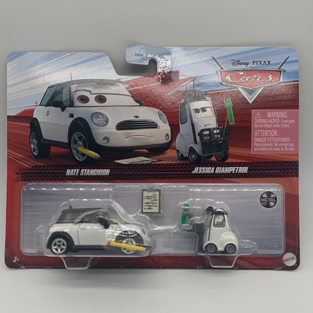 Disney Pixar Cars Movie - Two Pack - Nate Stanchion & Jessica Giampetrol