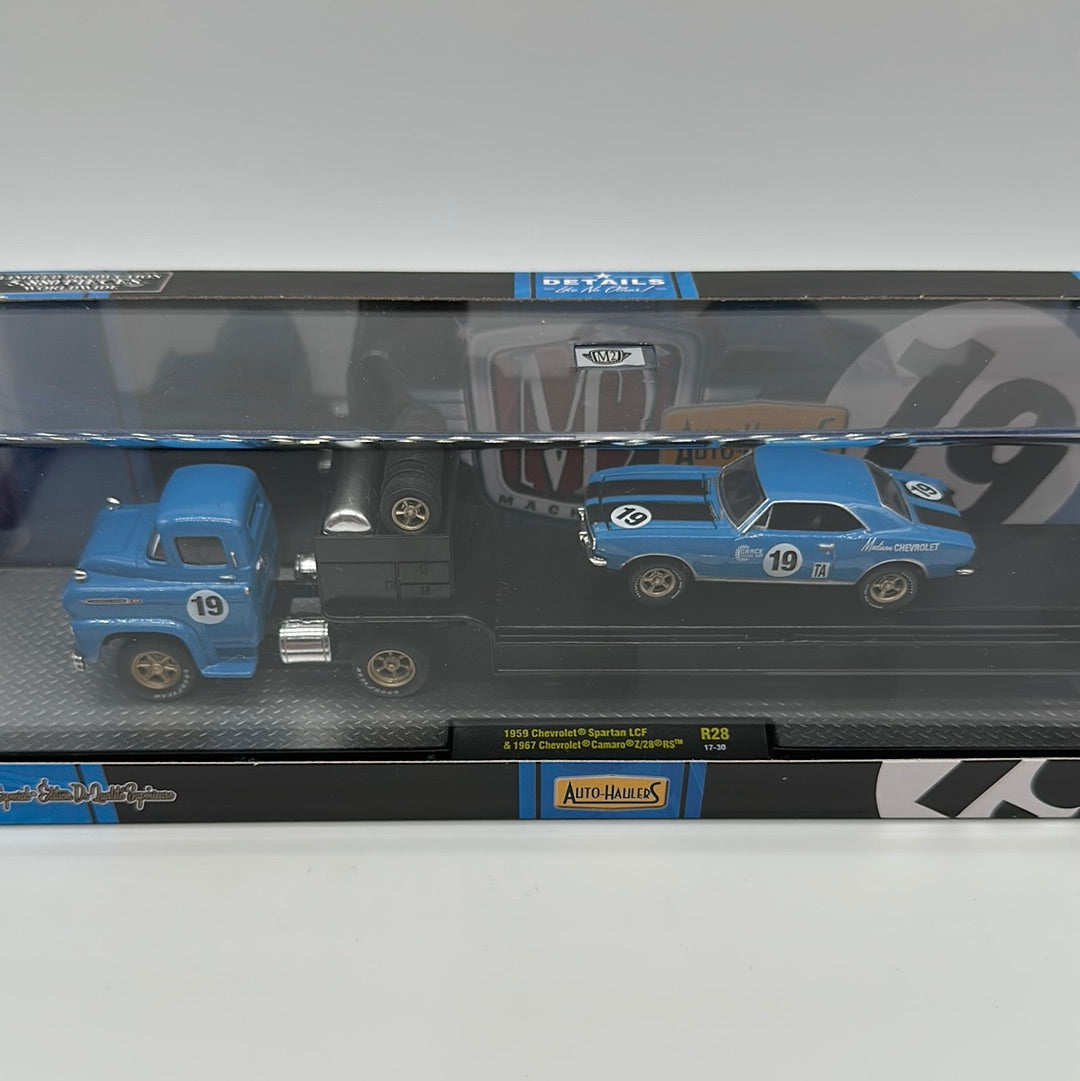 M2 Machines - Auto-Haulers Series R28 - 1959 Chevrolet Spartan LCF & 1967 Chevrolet Camaro Z/28 RS