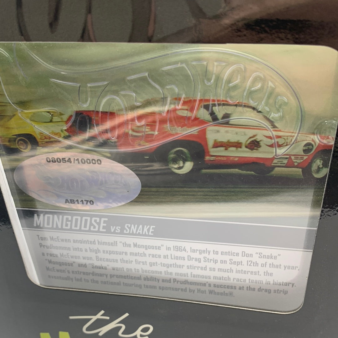 Hot Wheels RLC Red Line Club - Collectors Club 2003 Release - Hall of Fame Series Silver Snake & Mongoose Boxed Set - #8054 of 10000