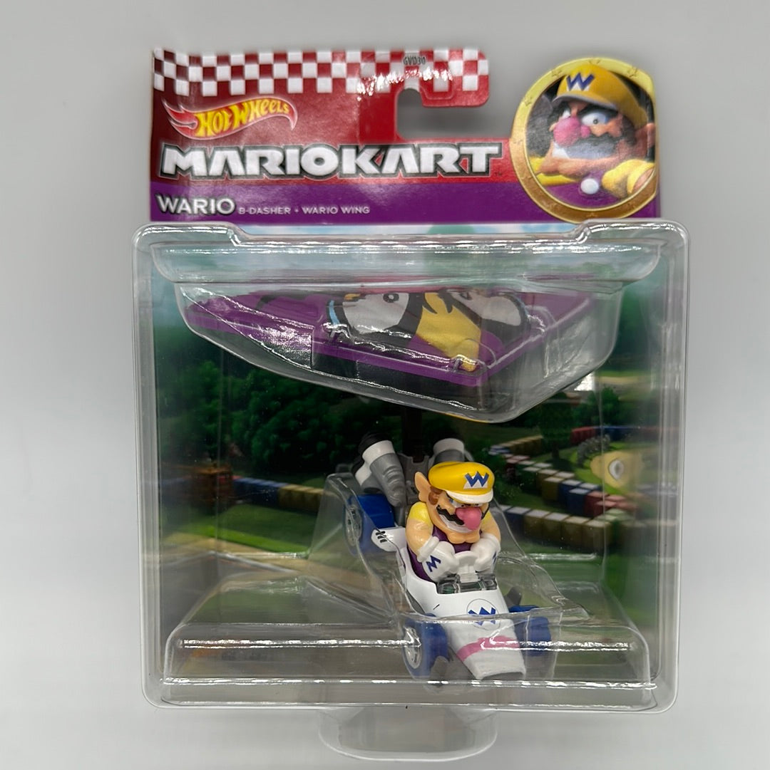 Hot Wheels Mario Kart - Character Glider - Wario on B-Dasher and Wario Wing