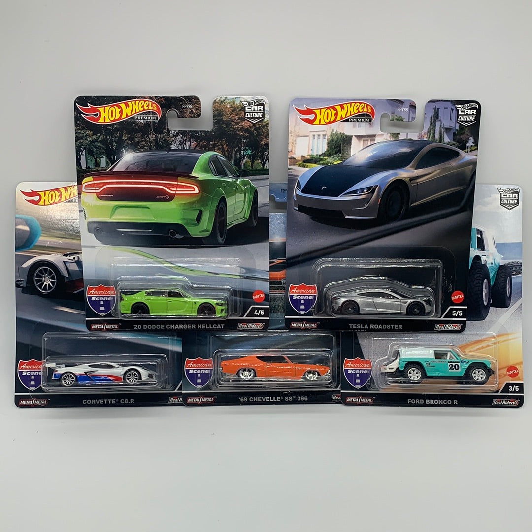 Hot Wheels Car Culture - American Scene Premium Set of 5