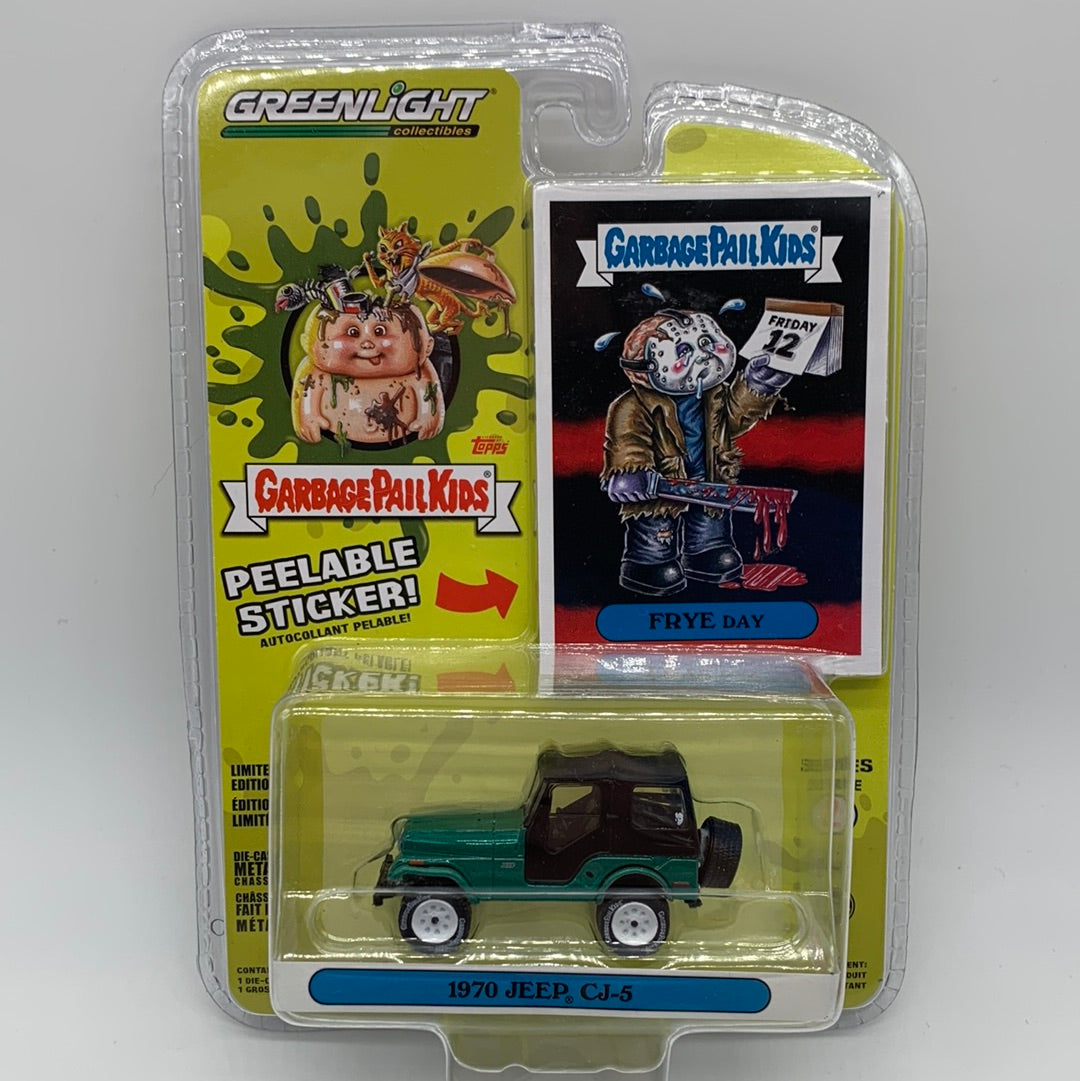GreenLight Garbage Pail Kids GPK Series 2 - #54030-D - Frye Day (Friday the 13th Jason Vorhees) 1970 Jeep CJ-5