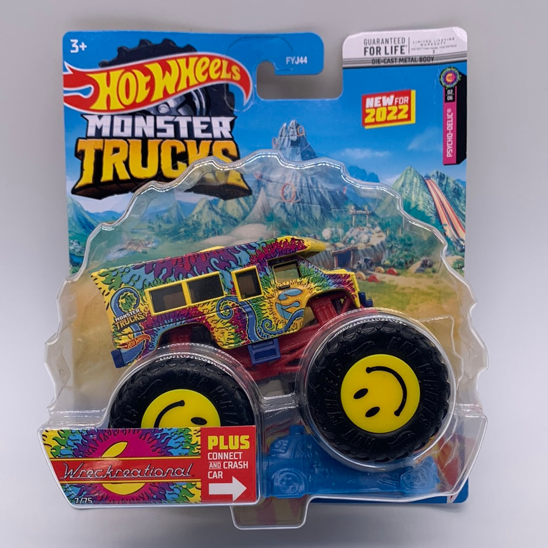 Hot Wheels Monster Trucks - 2022 Psycho-Delic Tie Dye Wreckreational #7/75