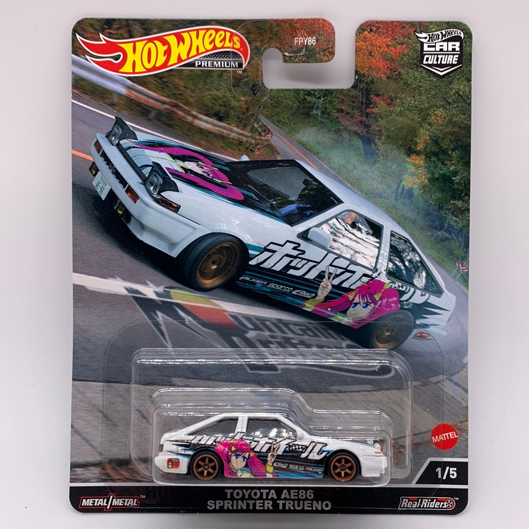Hot Wheels Car Culture - Mountain Drifters Premium Series Single - #1/5 Toyota AE86 Sprinter Trueno