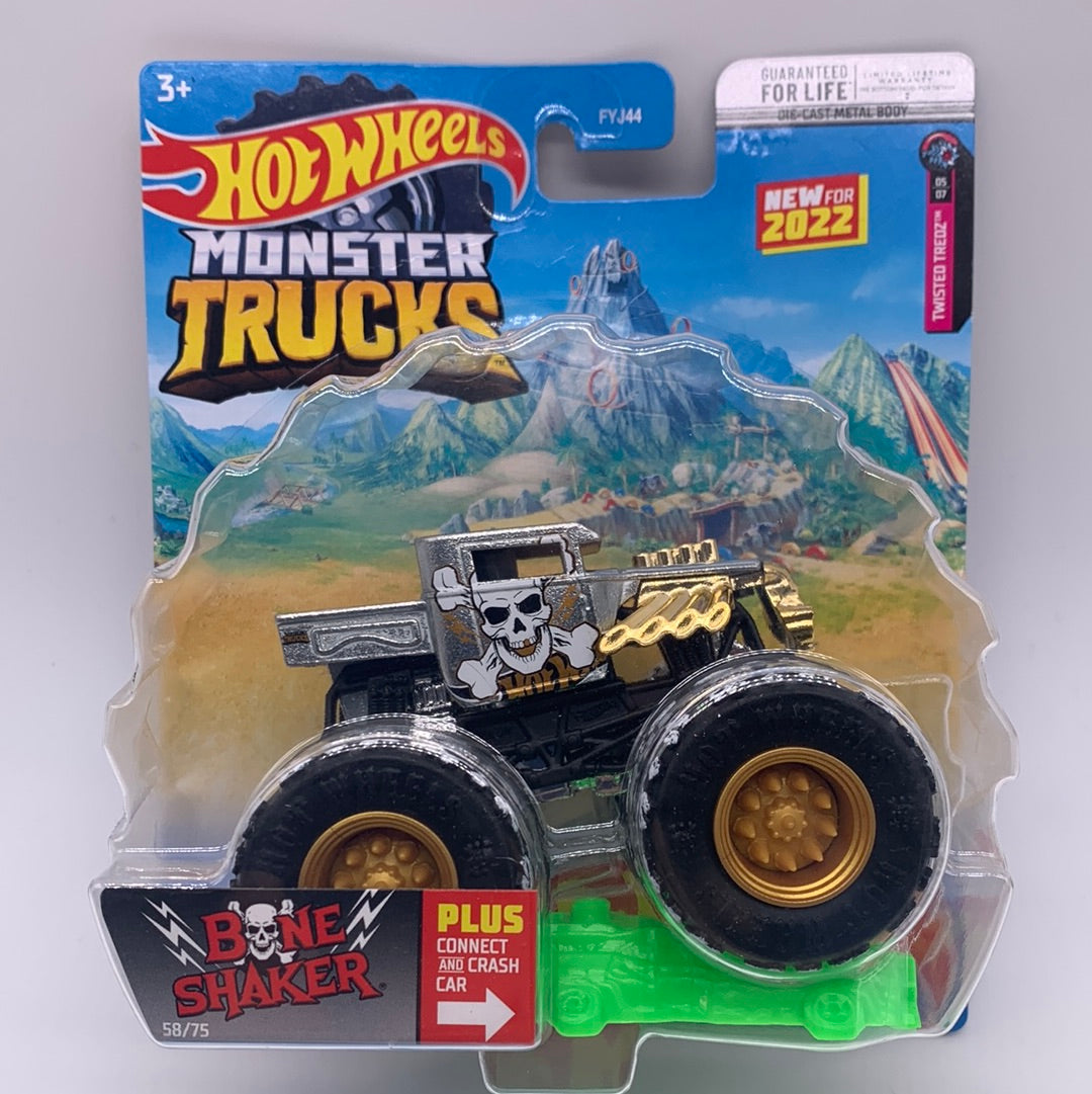 Hot Wheels Monster Trucks - 2022 Series Twisted Tredz - #58/75 Bone Shaker