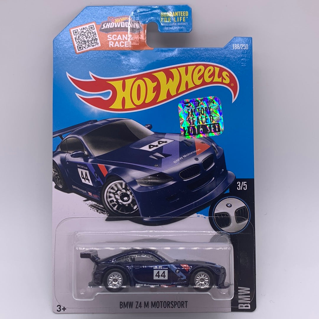 Hot Wheels Super Treasure Hunt - 2016 K Case Factory Stickered - BMW Z4 M Motorsport
