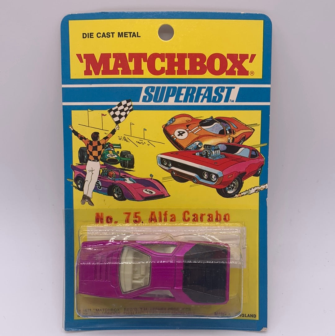 Vintage Matchbox Superfast - 1971 Lesney - No. 75 Alfa Carabo