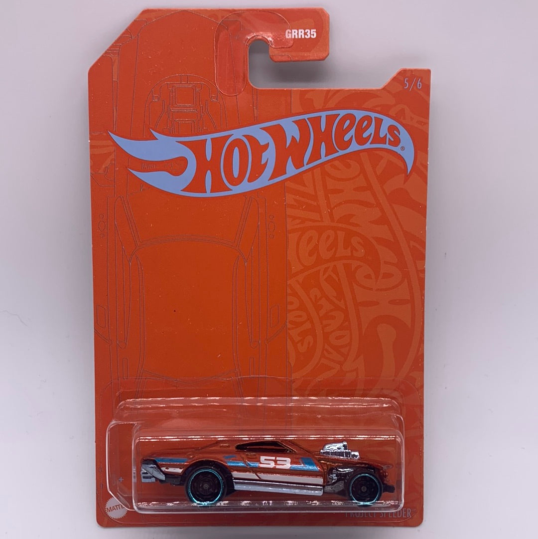 Hot Wheels Mainline - 2021 53rd Anniversary - Orange & Blue Project Speeder