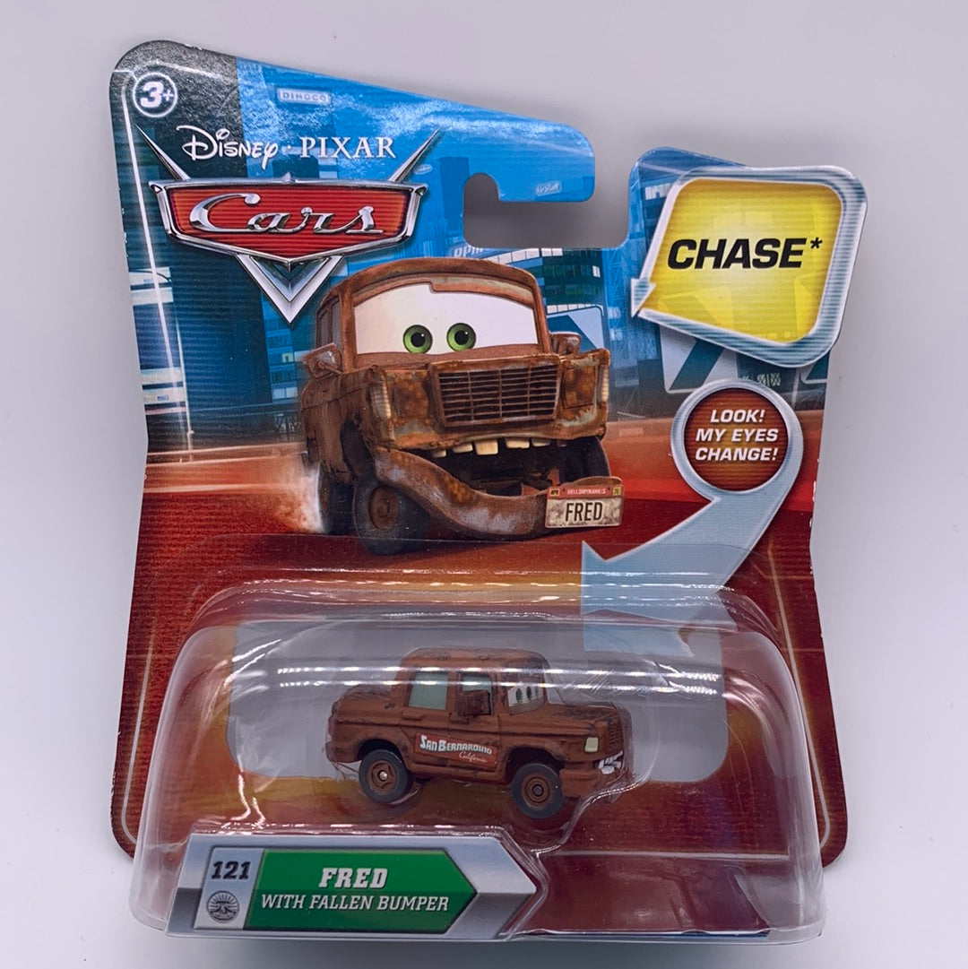 Disney Pixar Cars Movie - Fred with Fallen Bumper (#121) Eye Changing Chase