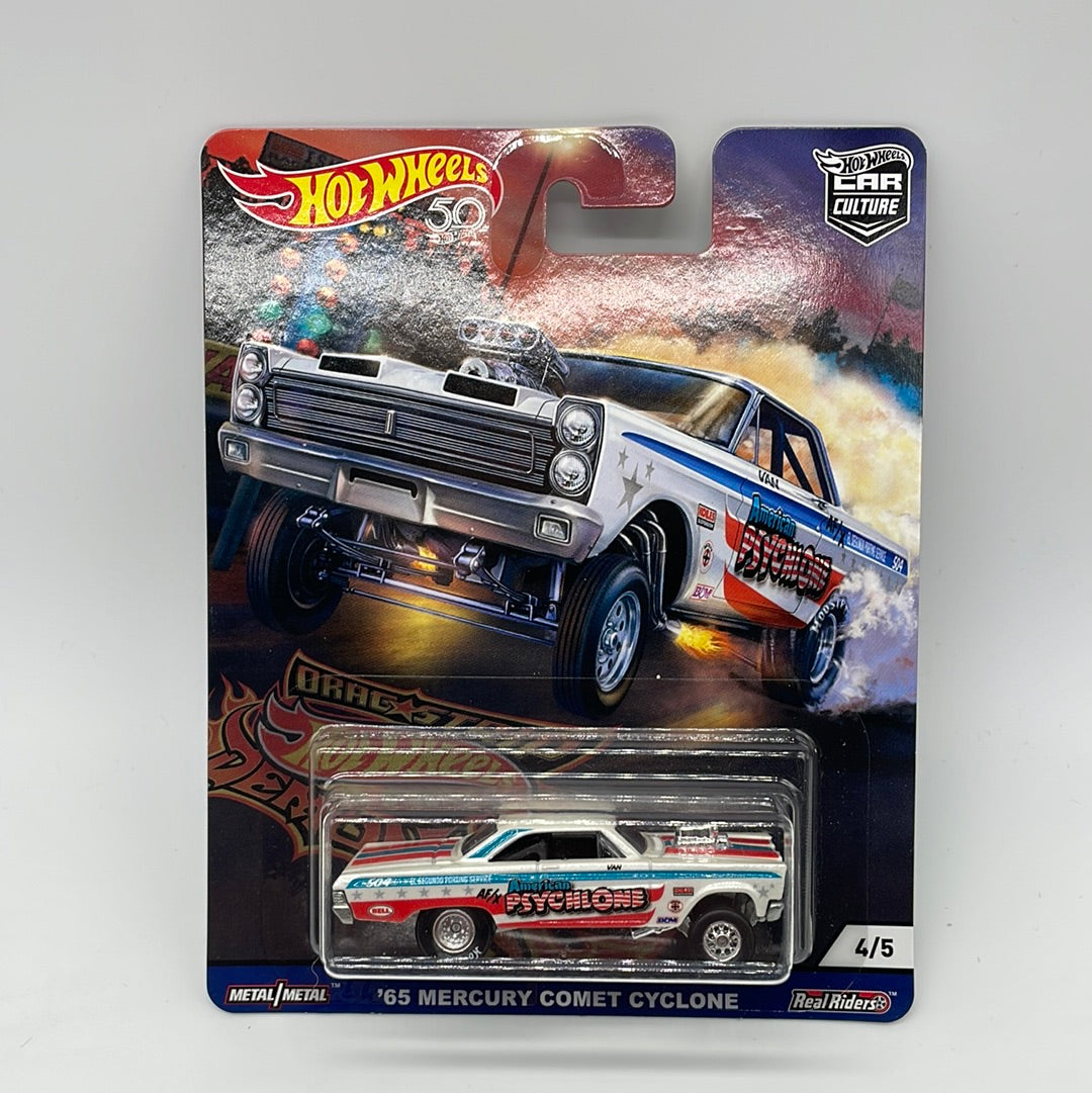 Hot Wheels Car Culture Premium - 2018 Drag Strip Demons Series Single - #4/5 - ‘65 Mercury Comet Cyclone