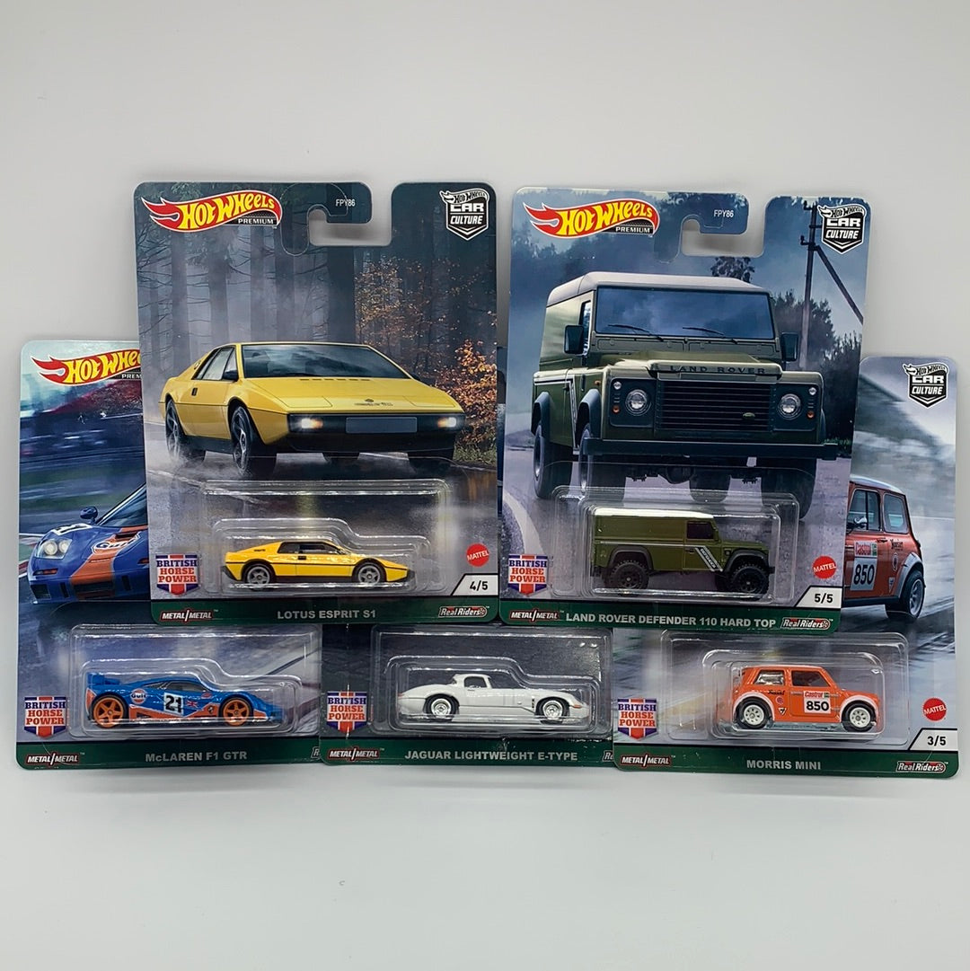 Hot Wheels Car Culture - British Horse Power Premium Set of 5