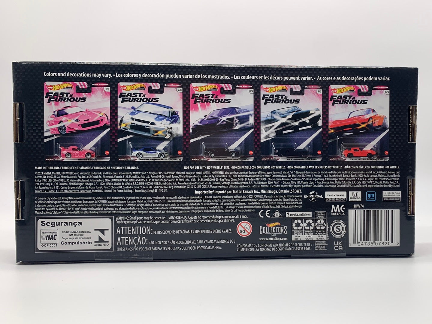 Hot Wheels Premium - Fast & Furious - Quick Shifters Series Limited Edition Boxed Set of 5