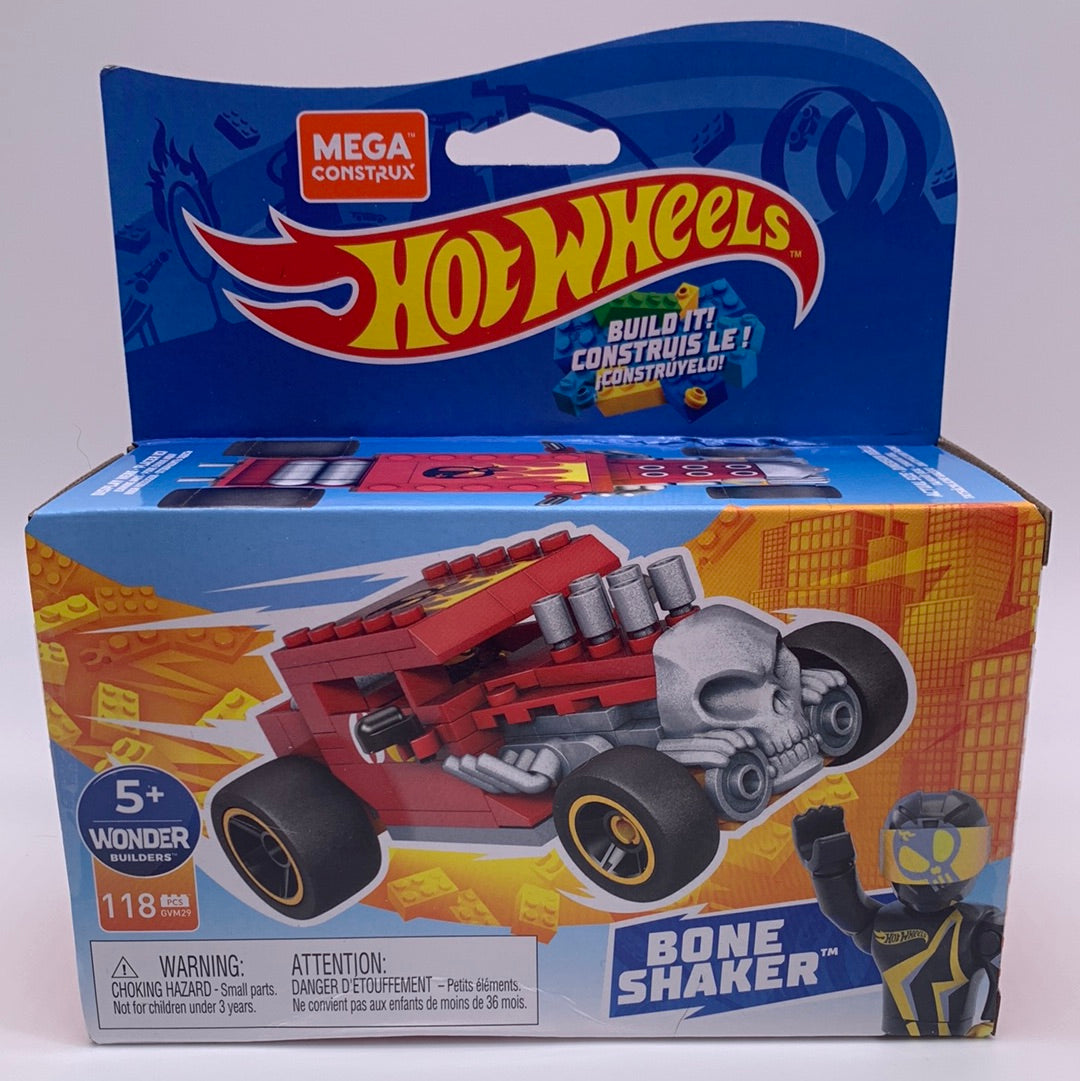 Mega Construx 118 Piece Building Set - Red Hot Wheels Bone Shaker