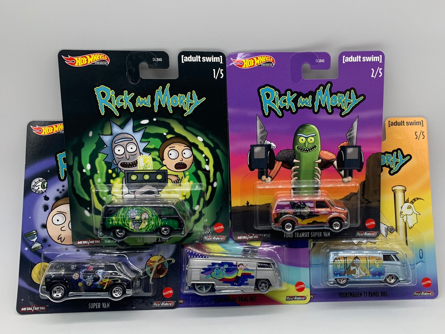Hot Wheels Premium - Pop Culture Rick & Morty 2020 Series Set of 5