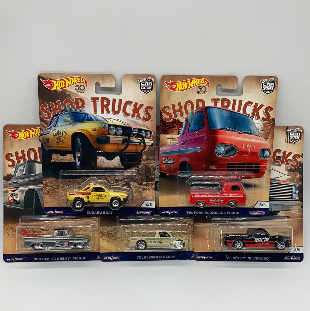 Hot Wheels 2018 Car Culture - Shop Trucks Premium Set of 5