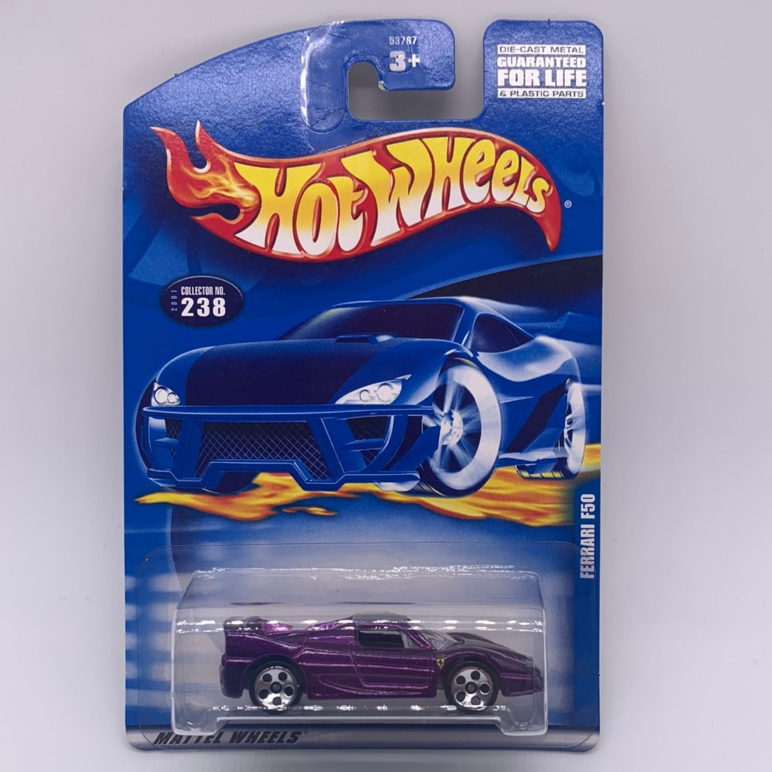 Hot Wheels Mainline - 2001 #238 - Ferrari F50 Purple