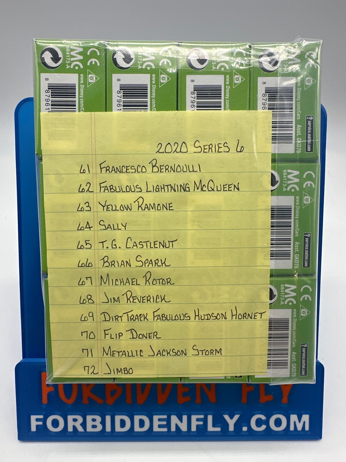 Disney Pixar Cars Movie Metal Mini Racers - 2020 Series 6 (Green Box) - Complete set of 12 (unopened)