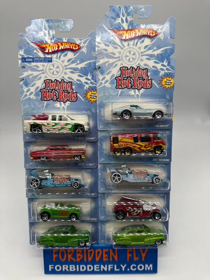 Hot Wheels - Wal Mart Exclusive 2008 Holiday Hot Rods Series - Complete Set of 8 With Variations