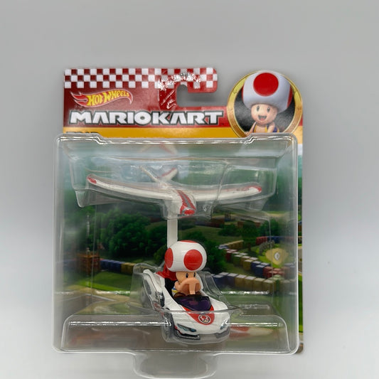 Hot Wheels Mario Kart - Character Glider - Toad on P Wing and Plane Glider