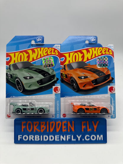 Hot Wheels Mainline - Factory Stickered 2024 - ‘15 Mazda MX-5 Miata - Lot Of 2