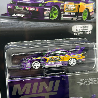 Mini GT Chase #576 - Purple Liberty Walk LB Super Silhouette Nissan S15 Silvia #555