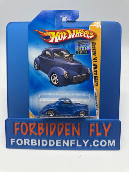 Hot Wheels Mainline - 2009 Factory Stickered - 2009 New Model Series - Custom ‘41 Willys Coupe - Lot Of 2
