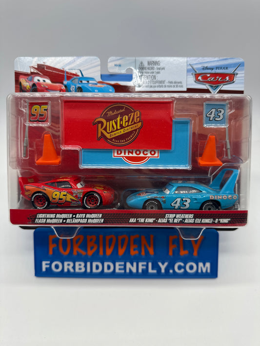 Disney Pixar Cars Movie - Two Pack - Lightning McQueen & Strip Weathers “The King”