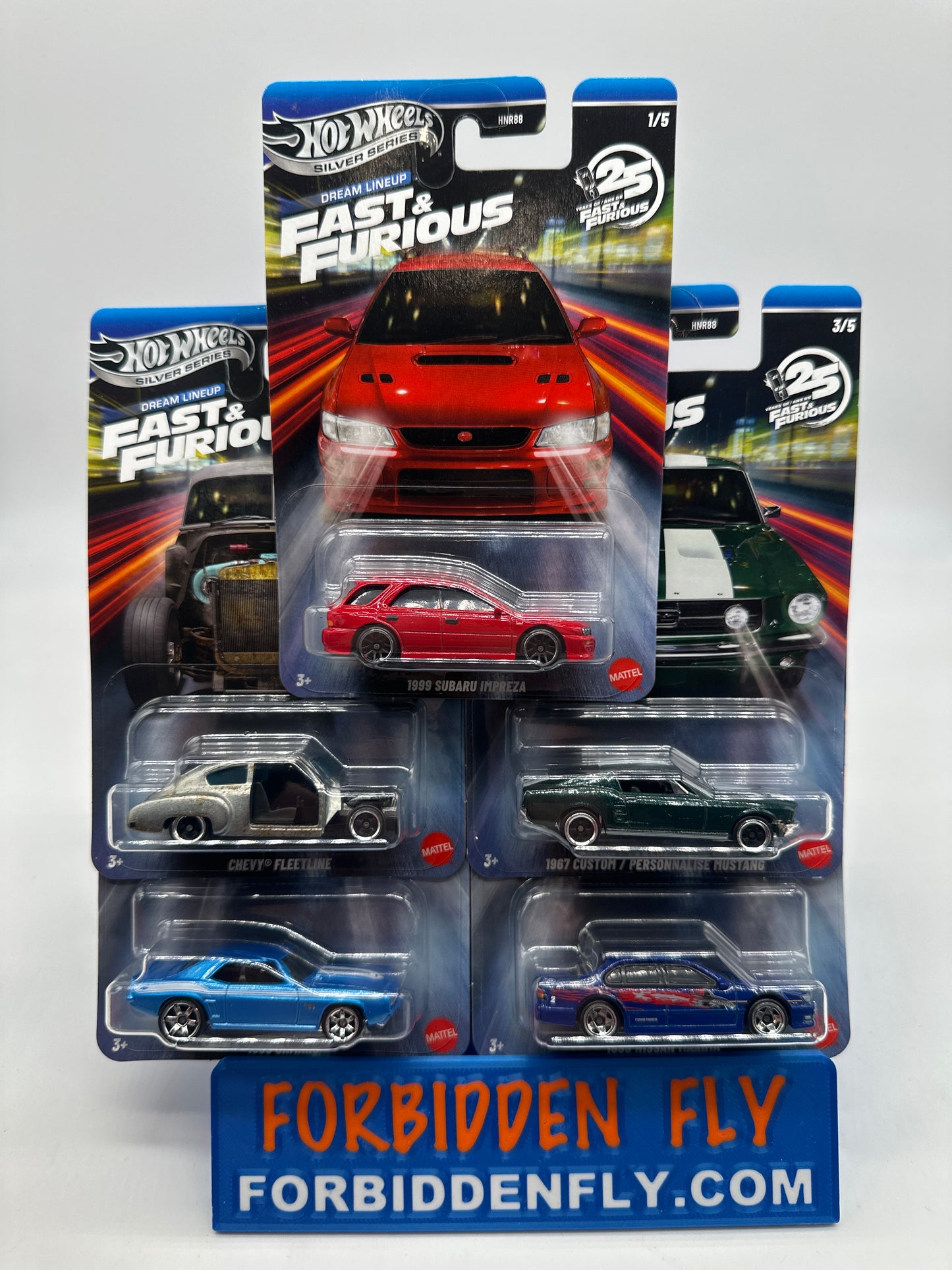 Hot Wheels 2026 Silver Series - Wal Mart Exclusive - Fast & Furious Dream Lineup Series - Complete Set Of 5