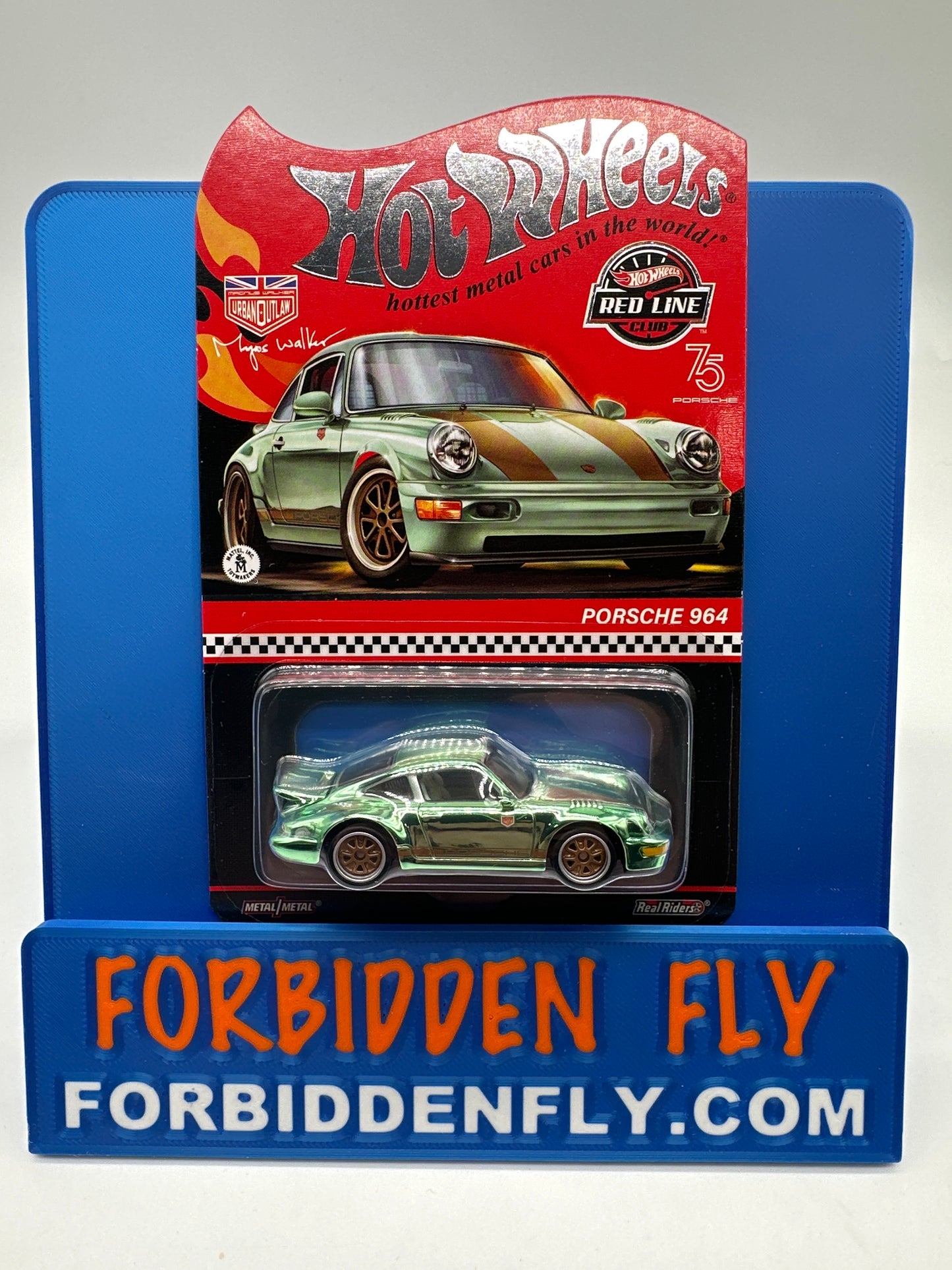 Hot Wheels RLC Red Line Club - 2023 Release - Magnus Walker Green Porsche 964