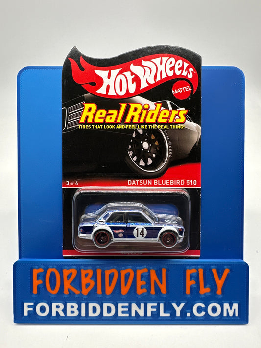Hot Wheels RLC Red Line Club - Real Riders - Blue Datsun Bluebird 510